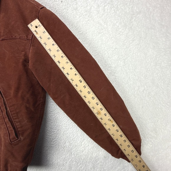 Carhartt Santa Fe Jacket Quilt Lined Mens Small J14 CLY Clay Red - Picture 7 of 14